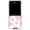 Pink Cow Print Galaxy Z Flip6 Clear Case